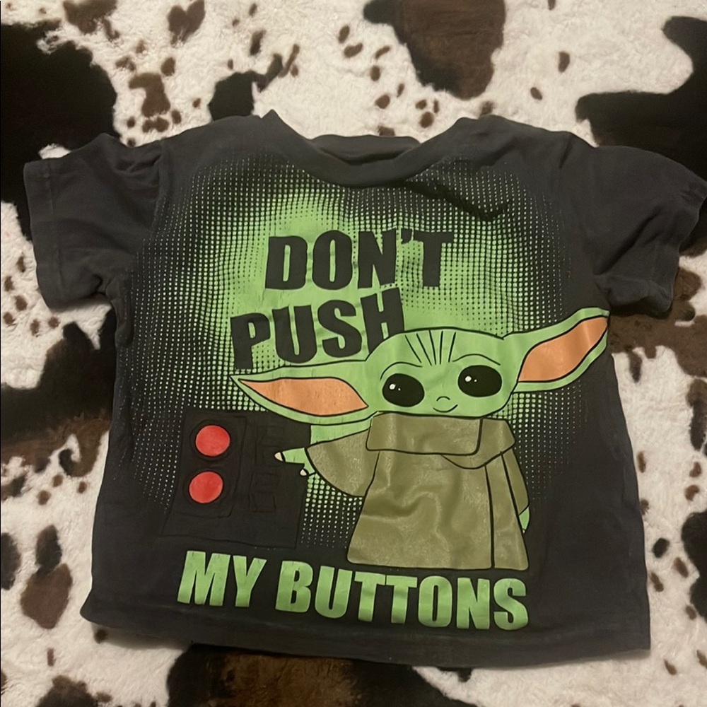 Black T-Shirt with Green Graphic